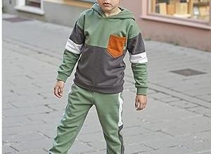 Top vente à la mode vêtements de sport vêtements de sport survêtement pull enfants enfant garçons survêtements polaire coton Polyester survêtement - Product Image 2