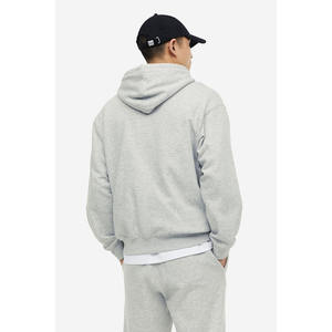 Men's Oversized Pullover <b>Hoodie</b> 100% Cotton Thermal Thick Fleece Custom LOGO Basic Blank Sweatshirts in <b>Plain</b> <b>Black</b> Color - Product Image 6