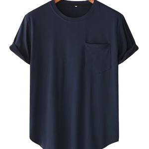 T-shirt pour homme en coton 100% respirant à séchage rapide, col rond avec motif, services OEM, vente en gros, personnalisable, 220 grammes - Product Image 1