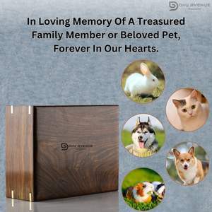 American Style Large Biodegradable Wooden <b>Urn</b> Perfect Memorial Keepsake for Beloved Ones Adult <b>Pet</b> or Baby Ashes Decoration - Product Image 2