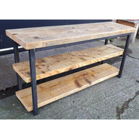 Banc à chaussures d'extérieur en bois massif récupéré, style industriel, pour entrée d'hôpital, hôtel et sous-sol