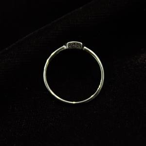 925 Sterling Silver Minimalist Prong Set Cubic Zirconia <b>Thin</b> Band <b>Ring</b> Lightweight Fine Jewelry - Product Image 4