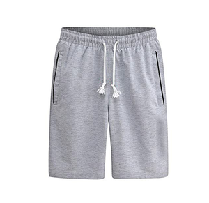 OEM Custom 100% Polyester Spandex Summer <b>Men's</b> Casual Sweat <b>Shorts</b> Breathable with Zipper Pockets Plain Dyed - Product Image 5