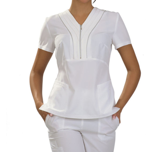 Tunique de salon spa avec logo personnalisé uniformes d'esthéticienne en tissu extensible de haute qualité - Product Image 6