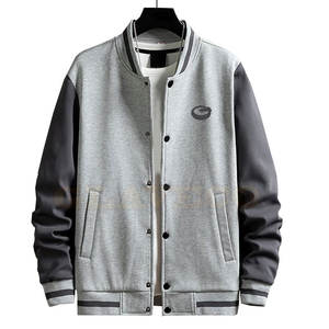 Chaqueta con letras de estilo callejero para hombre con logotipo personalizado, MOQ bajo, ropa de moda para exteriores con cuello levantado para uso diario - Product Image 1