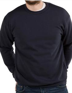 Sweat à col rond décontracté hiver 100% coton pour hommes motif solide épaules tombantes sweats à capuche et sweat-shirts teints unis - Product Image 1