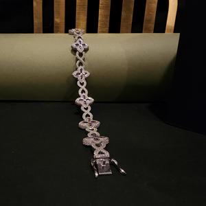 Pulsera certificada IGI de corte brillante redondo de 3.5CT con diamante cultivado en laboratorio para mujer en oro macizo de 14kt con diseño único - Product Image 4