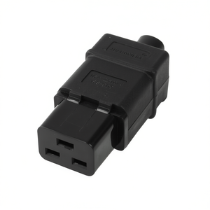Black 3-Pin Female Travel <b>Adapter</b> <b>Universal</b> Wall Socket for Travel - Product Image 2