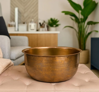 Bol de pédicure en fer martelé pour spa des pieds, massage indien des pieds, écologique, luxe moderne, traitement cosmétique des ongles, pieds