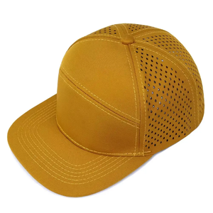 Casquette de baseball pour homme en polyester de haute qualité, orange, en gros, avec logo personnalisé, 5 panneaux, style papa - Product Image 2