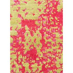 Alfombra Kavi Rosa y Morada de Lana y Seda de Bambú Anudada a Mano, 10 mm de Grosor, Diseño Abstracto para Entrada y Pasillo del Hogar -Esk-662 - Product Image 3