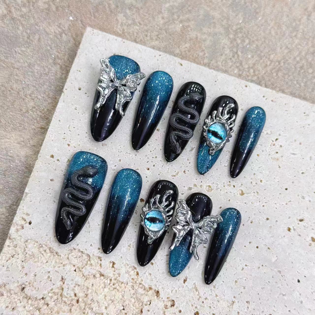 blue black silver