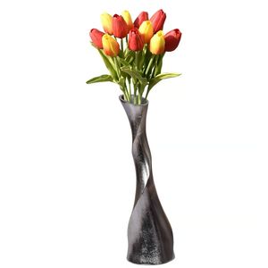 Jarrones exquisitos para la decoración del hogar, jarrón de Metal hecho a mano con acabado de buena calidad, florero cilíndrico de decoración para bodas y fiestas - Product Image 4