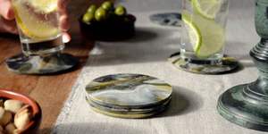 Indian Export Quality Dinnerware Horn Tea Coaster Mats for Home & Restaurant Use Available at Competitive Stone Coaster Price - Product Image 5