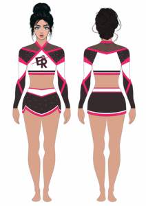 Breathable Blue Cheerleading Practice Wear Wholesale Quick Dry Cheer Crop and Short - Product Image 3