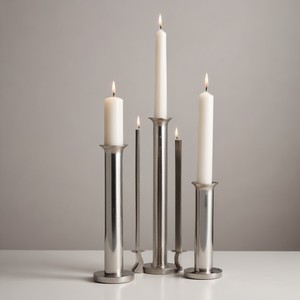 Portavelas de suelo de diseño contemporáneo de moda Candelabro de aluminio más vendido a precio competitivo - Product Image 5