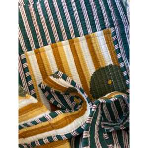 Sac fourre-tout à fermeture éclair et ouverte, en toile brodée motif floral du désert, portable avec décor floral et lettres, pour toutes les saisons - Product Image 4