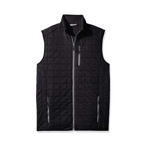 Chaqueta sin mangas acolchada con logotipo personalizado para hombre, chaleco de invierno con cremallera, impermeable - Product Image 1