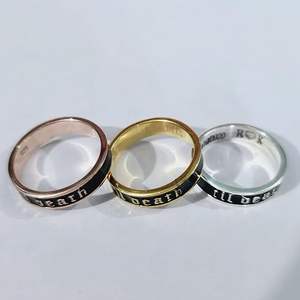 วงแหวน Til Death DO US Part band เสนอแหวนเป็นของขวัญจิวเวลรี่ Til Death เครื่องประดับอินเทรนด์แหวน - Product Image 3