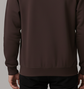 High Quality 100% Cotton Winter Plain Dyed Long Sleeve Pullover Mens Sweatshirt Customized Blank Crewneck Streetwear Oversized - Product Image 5