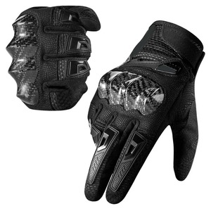 R Gants de moto respirants en fibre de carbone Gants de moto d'équitation à doigt complet avec protection antidérapante à écran tactile - Product Image 1