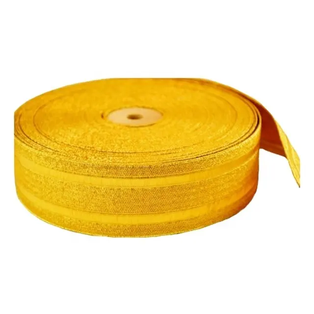 Trenza de Mylar metálica dorada en tamaños de 6mm a 50mm Rank Lace Trim Tresse Online de Export Belt Corp Recortes de lujo de alta calidad