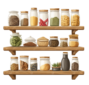 Wood <b>Spice</b> Storage Jar <b>Rack</b> 4 Layer Tier <b>Wall</b> Mounted Hanger Organizer for Kitchen Handicrafts - Product Image 6