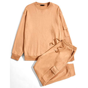 Conjunto de chándal y Jogger de vellón de corte regular para hombre, ropa deportiva ligera sostenible para adultos, chándales de otoño al por mayor - Product Image 1