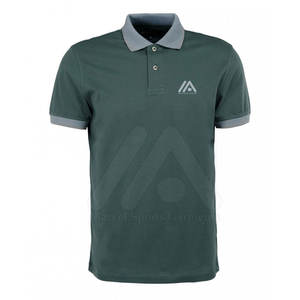 เสื้อยืดผู้ชายแบบแห้งเร็วสำหรับเสื้อโปโลผ้าฝ้ายโพลีเอสเตอร์ใส่สบายเนื้อผ้าแคนวาสลายพื้น - Product Image 1