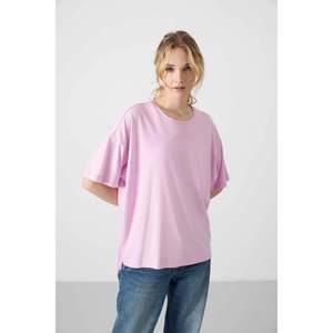 Camiseta Básica de Algodón y Modal con Cuello Redondo y Corte Holgado para Mujer, Uso Diario Informal, Blanca, Tallas S-XL (Modelo 97285) - Product Image 5