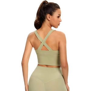 Soutien-gorge de sport haute performance pour femme, avec logo frontal, respirant, grandes tailles, en Spandex/Nylon, amovible, idéal pour le yoga, le fitness et la gym - Product Image 2