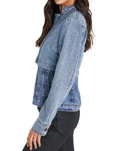 แจ็คเก็ตยีนส์ลำลองแบบสองสีใหม่สำหรับผู้หญิง ราคาขายส่ง ดีไซน์ใหม่ แจ็คเก็ตยีนส์ผู้หญิง - Product Image 3