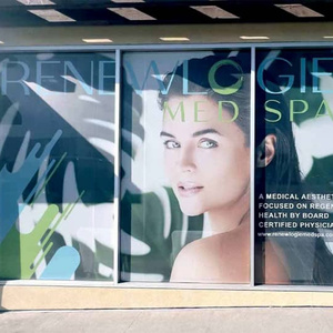 Pegatina perforada póster gráficos personalizados UV Die Cutt One Way Vision ventana vidrio Calcomanía <span class=keywords><strong>para</strong></span> promoción Shopfront - Product Image 5