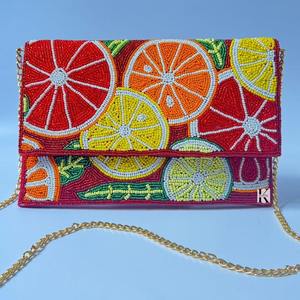 Nuevo Bolso de Mano Clásico de Algodón con Cuentas Cruzadas para Mujer, con Tejido de Perlas para Fiestas - Product Image 5