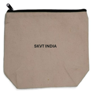 Sac de maquillage de luxe en toile de coton écologique, impression de logo personnalisée, 3x4 pouces, trousse de toilette de voyage, fermeture éclair, cadeau - Product Image 5