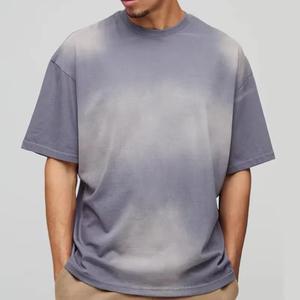 เสื้อยืดโอเวอร์ไซส์แบบฟอกสี 100% ผ้าฝ้าย วินเทจ ลุคสตรีทแวร์ คอกลม แขนสั้น สำหรับผู้ชาย เสื้อฟอกสี - Product Image 1