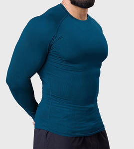 Camisa de compresión de manga larga para hombre, camiseta BJJ de LICRA con estampado de sublimación, capa base deportiva de secado rápido, protección contra sarpullidos, artes marciales - Product Image 4