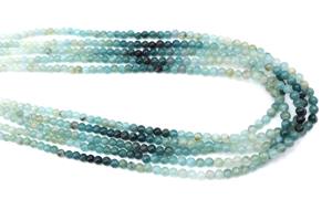 Cuentas de Turmalina Multicolor de Forma Lisa, Piedras Preciosas Naturales con Tonos Degradados, 3.5MM Aprox. 10'' Pulgadas, Calidad AAA, Cuentas 100% Naturales - Product Image 2