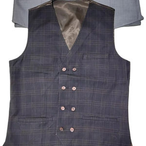 Venta al por mayor de moda Patchwork diseño logotipo personalizado sin mangas de lana transpirable Coty cuerpo calentador chalecos de invierno para los hombres - Product Image 6