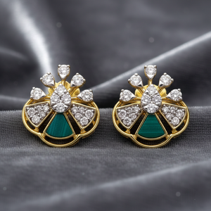 Boucles d'oreilles en forme d'éventail de style vintage, élégantes clous dorés en forme de soleil, bijoux de luxe inspirés des créateurs, cadeau pour mariage ou fête - Product Image 3