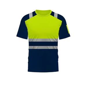 Chemise de travail haute visibilité à manches courtes et à blocs de couleurs 2024 pour hommes, vêtements de travail haute visibilité, T-shirt de sécurité pour hommes - Product Image 4