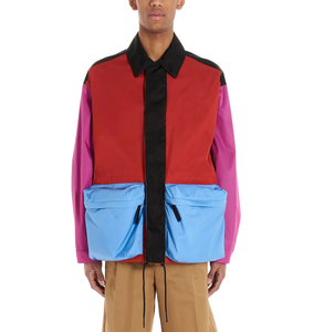 Veste coupe-vent décontractée pour adultes de haute qualité grande taille personnalisée coupe-vent en nylon à blocs de couleurs respirant veste coupe-vent - Product Image 6