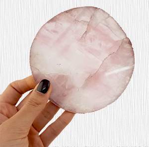 Ensemble de sous-verres en agate rose artisanale-Tapis de boisson en pierre semi-précieuse naturelle pour table à manger et bar - Product Image 6