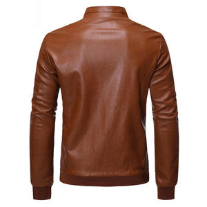Chaqueta de cuero informal clásica para hombre con cierre de cremallera Forro suave Actitud audaz Listo para el invierno Impermeable y transpirable Durable - Product Image 2