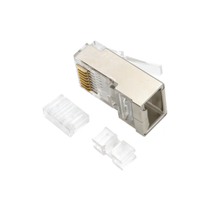Conector de terminal RJ45 blindado de metal Cat6/Cat6A Producto de red Ethernet - Product Image 1