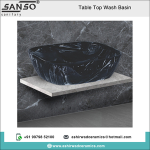 อ่างล้างจานบนโต๊ะเซรามิกสำหรับผู้ซื้ออ่างล้างจานหินแท้หลุมเดียวขนาดสั่งทำ - Product Image 2
