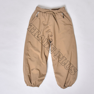 Pantalon de neige hiver uni avec doublure chaude, taille à cordon de serrage, plusieurs poches et bas ajustables pour sports d'hiver unisexes - Product Image 1