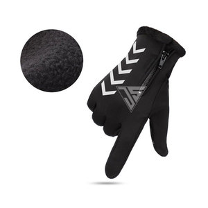 Gant de cycle pour écran tactile extérieur en tissu imperméable laminé de polyuréthane usagé/cuir PU antidérapant de fourmi, doublure intérieure en polaire - Product Image 4