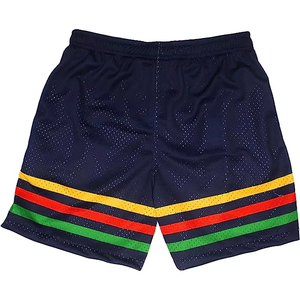 Pantalones cortos de malla de poliéster 100% personalizados, bolsillos, 5,5 pulgadas, entrepierna, peso pesado, doble capa, sublimación, sólido, secado rápido, transpirable, alto - Product Image 3