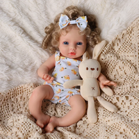 Poupées Reborn Babeside en Silicone Intégral de 12 Pouces, Bébé Fille Nouveau-né Réaliste avec Cheveux Implantés à la Main, Silicone Platine Terry
